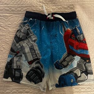 Kids Swim Trunks - Blue and Red